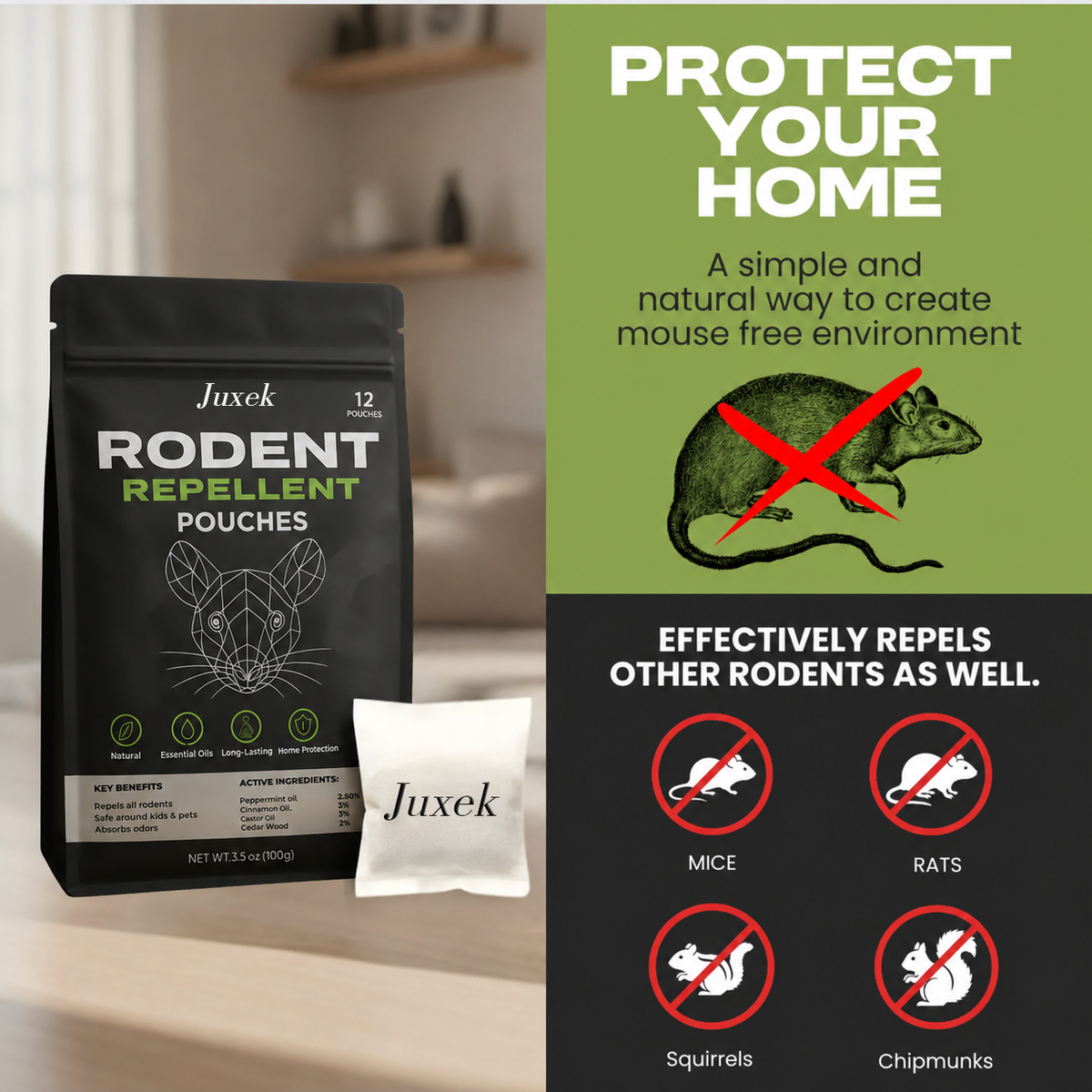 💧Natural Rodent Repellent Pouches