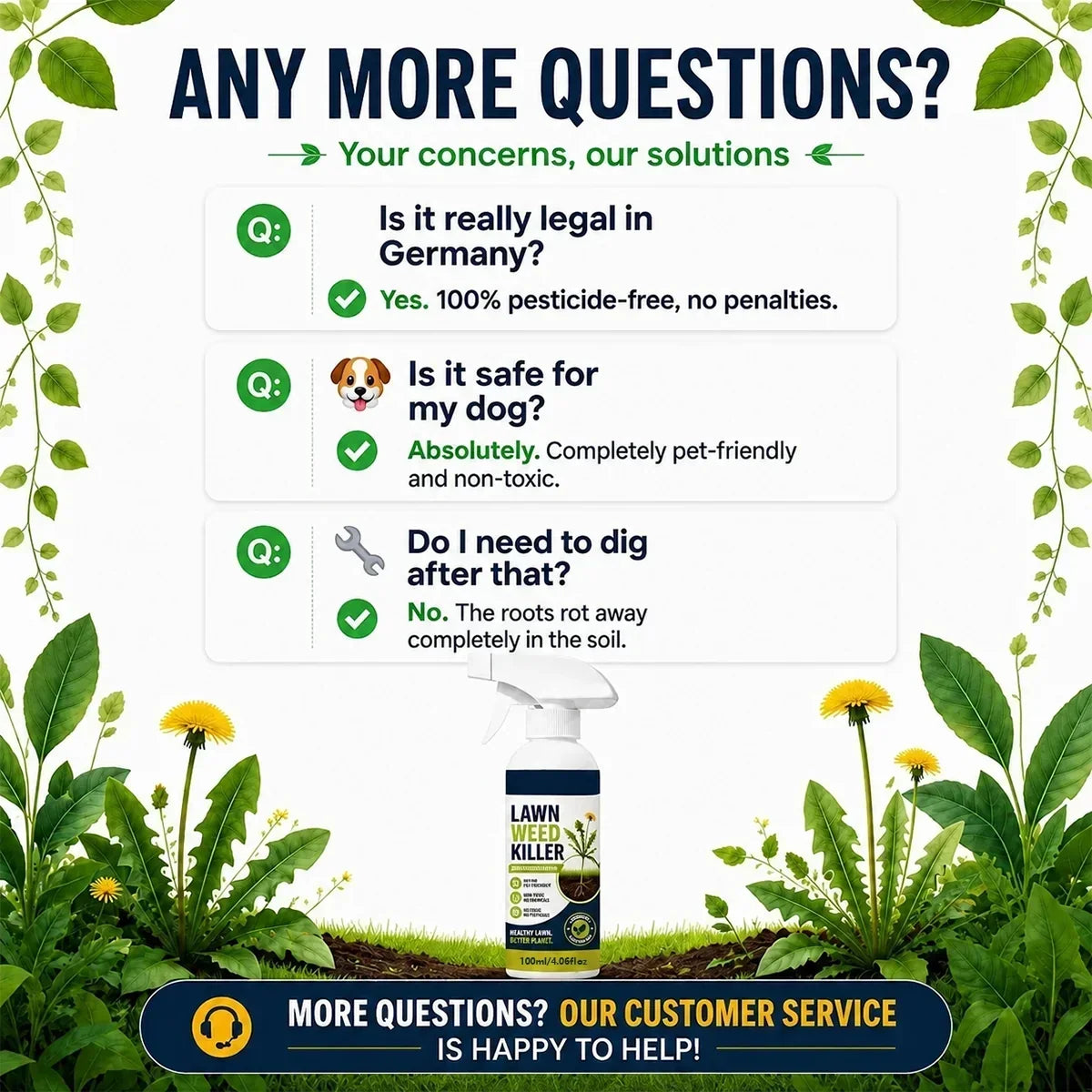 ⚡ 💧[Easy and stress-free weeding in the garden] Herbicide for domestic use