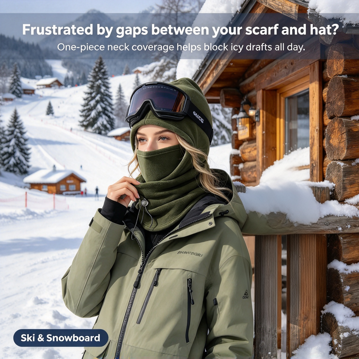 🔥LAST DAY PROMOTION - 50% OFF❄️ 2-Piece Integrated Flannel Warm Face Mask & Hat