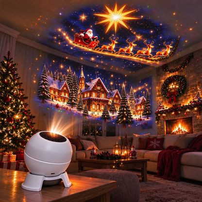 🎅🔥 Turn Any Room Into a Christmas Wonderland – Holiday Projection Night Light