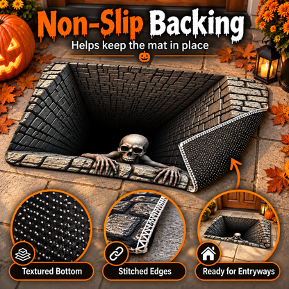 Hot sales💧Halloween Front Door Mat – Festive 3D Visual Skull