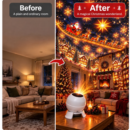 🎅🔥 Turn Any Room Into a Christmas Wonderland – Holiday Projection Night Light