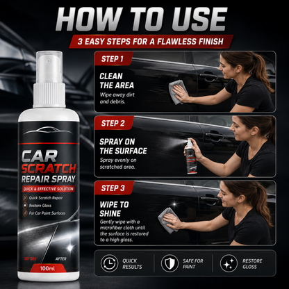 🔥Universal Car Scratch Repair Spray – Erases light scratches, swirl marks & scuffs fast.🛡️💨
