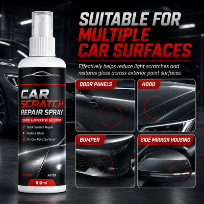 🔥Universal Car Scratch Repair Spray – Erases light scratches, swirl marks & scuffs fast.🛡️💨